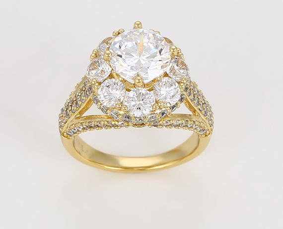 Leila Ring Plaqué Or élégant 14K