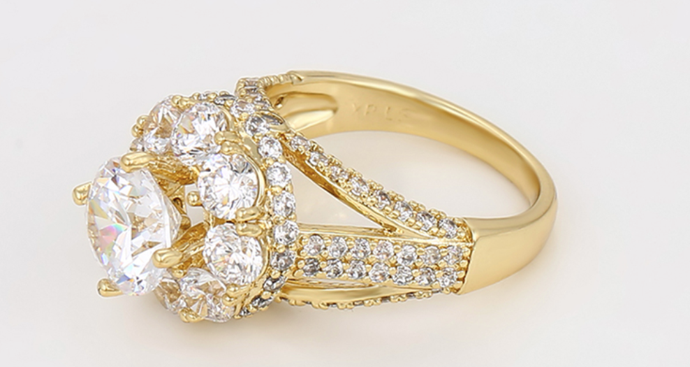 Leila Ring Plaqué Or élégant 14K