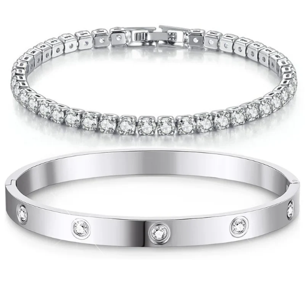 Dazzling Crystal Bracelet Set