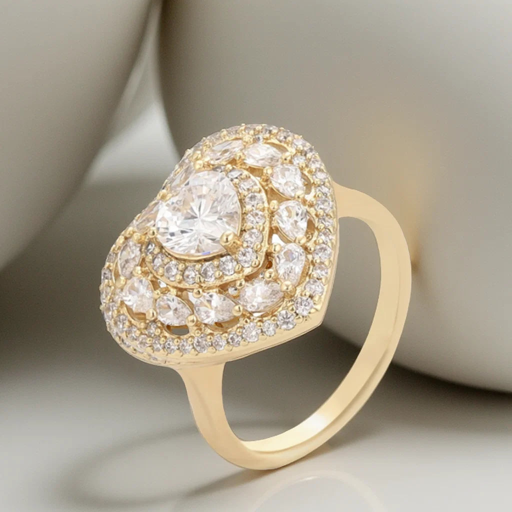 SELMA Ring Plaquée Or 14K